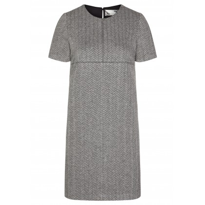 Modernes Kleid JULIA mit stilvollem Fischgrätenmuster /