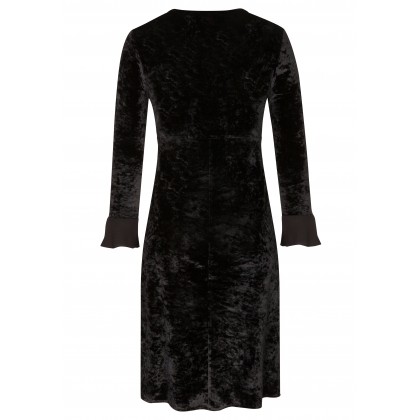 Elegantes Samtkleid LIA mit romantischen Volantsärmeln /