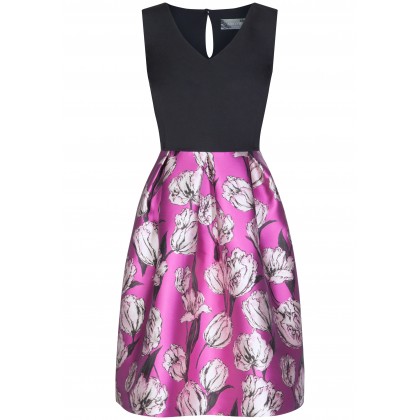 Schwungvolles Kleid NORA mit femininem Blumen-Muster /