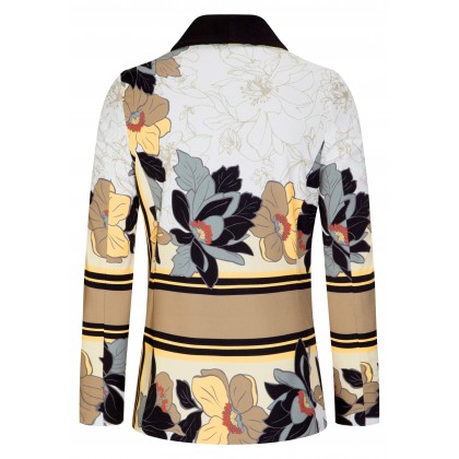 Eleganter Blazer MIRA mit Blumen-Dessin /