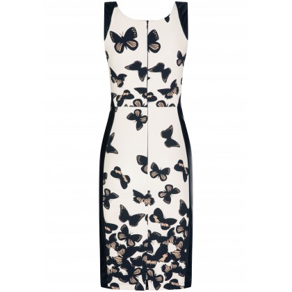Verführerische Kleid JASMIN mit femininem Schmetterlings-Muster /