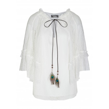 Bezaubernde Bluse JOSEPHINE in feiner Spitzen-Optik /