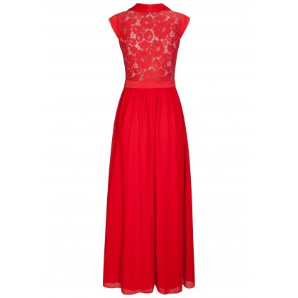 Bezauberndes Maxikleid ALICIA mit edlen Spitzen-Details /