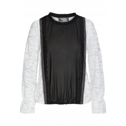 Stilvolle Bluse CARLOTTA in edler Spitzen-Optik /