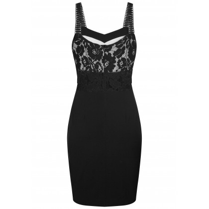 Edles Kleid LUISE mit feinen Spitzen-Details /
