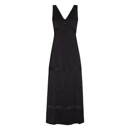 Edles Maxikleid AMBRA mit feinen Spitzen-Details /