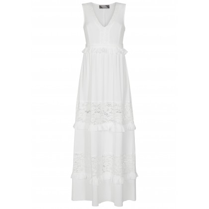 Edles Maxikleid DESIA mit stilvollen Spitzen-Details /