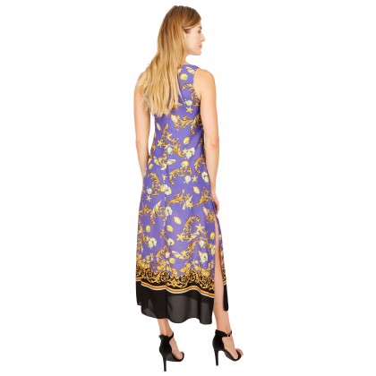 NICOWA – Luftiges Kleid NODULIA in Amethyst mit mediterranem Muster /