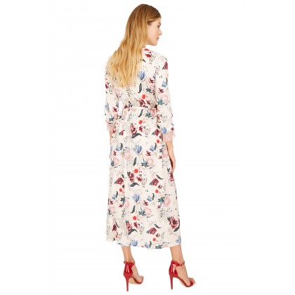 NICOWA – langes Kleid OTRENTO mit schönem floralem Muster /