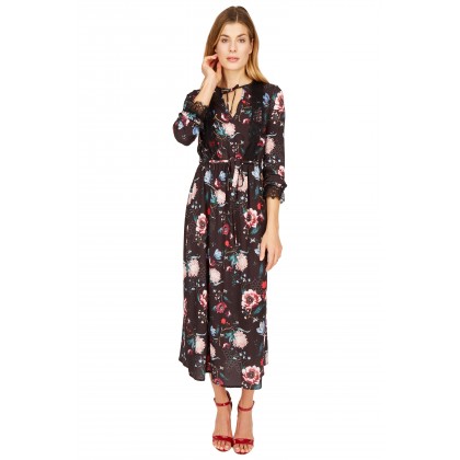 NICOWA – langes Kleid OTRENTO mit schönem floralem Muster /