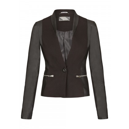 NICOWA – Modische Jacke ACROCE mit Kunstledereinsätzen /
