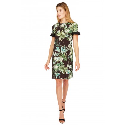 NICOWA – Elegantes Kleid CORIETA mit geschmackvollem Dschungelmuster /