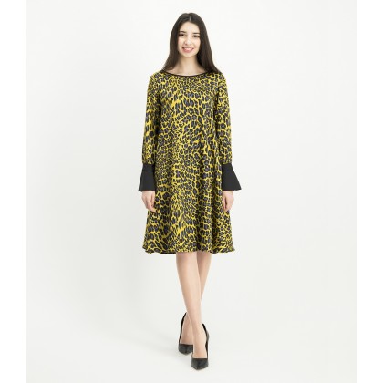 Kleid NABITA mit modischem Leopardenprint /