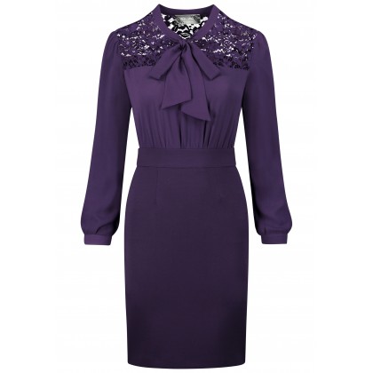 Feminines Kleid mit Spitze OFLAVIA /