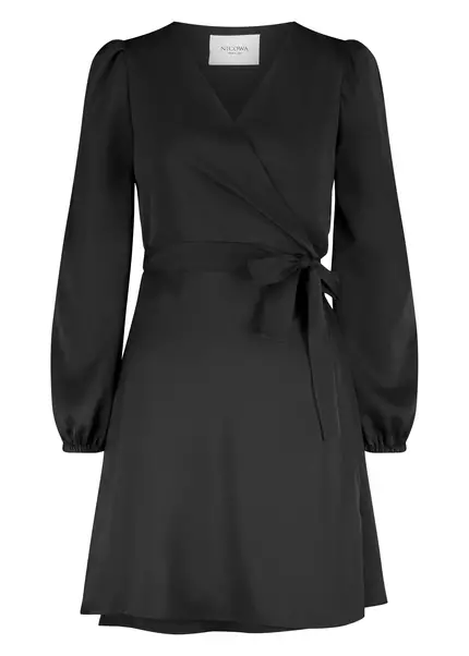 Nicowa Elegant wrap dress with plain fabric – VEROWA in BLACKarticle number NC6A24009019E-002