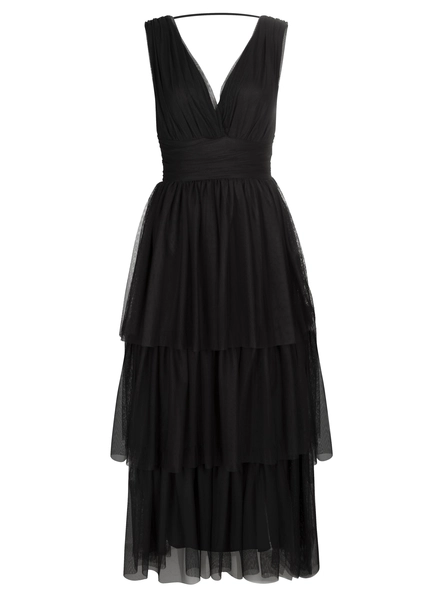 Nicowa Tulle maxi dress BALINO in BLACKarticle number NC7A12026019E-002