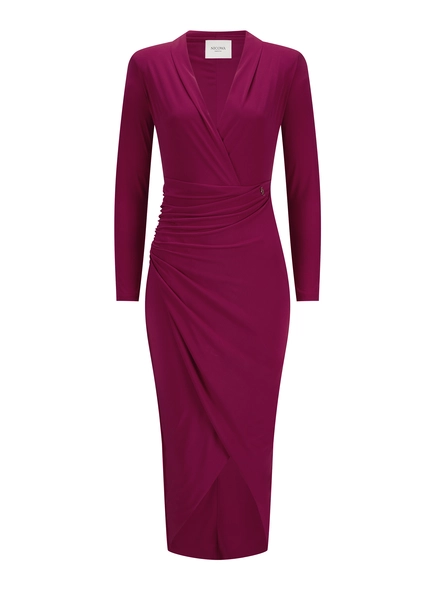 Nicowa Draped midi dress - MICIMA in dark berryarticle number NC8A22003034E-011