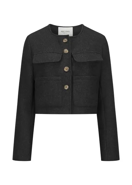 Nicowa Wool jacket with pockets - LANEVIA in ANTHRACITEarticle number NC9A22803038E-007