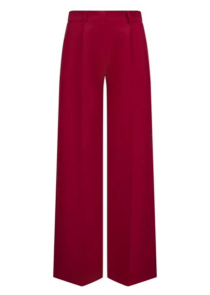 Nicowa Wide Leg Twill Pants - VINIWIA in REDarticle number NC9A24002014E-014