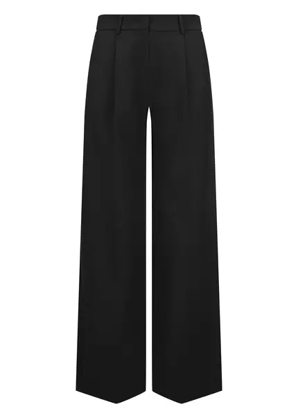 Nicowa Wide Leg Twill Pants - VINIWIA in BLACKarticle number NC9A24003019E-002