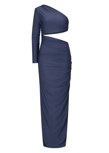 Nicowa Draped One Shoulder Evening Dress - AMOWI in MIDNIGHT BLUEarticle number NC9A24008035E-035