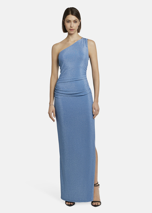 Asymmetrical dress in lamé jersey - DIOWIA