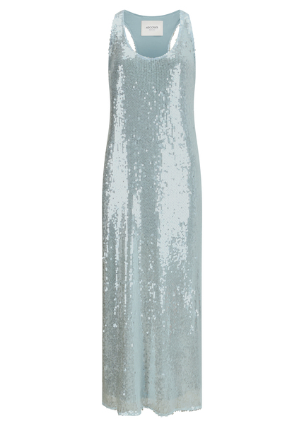 Straight-cut sequin dress - GIOWIA, LIGHT BLUE Frontansicht