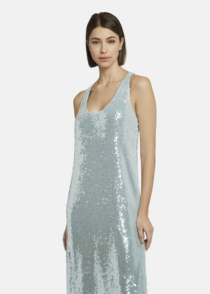 Straight-cut sequin dress - GIOWIA, LIGHT BLUE Detailansicht 2