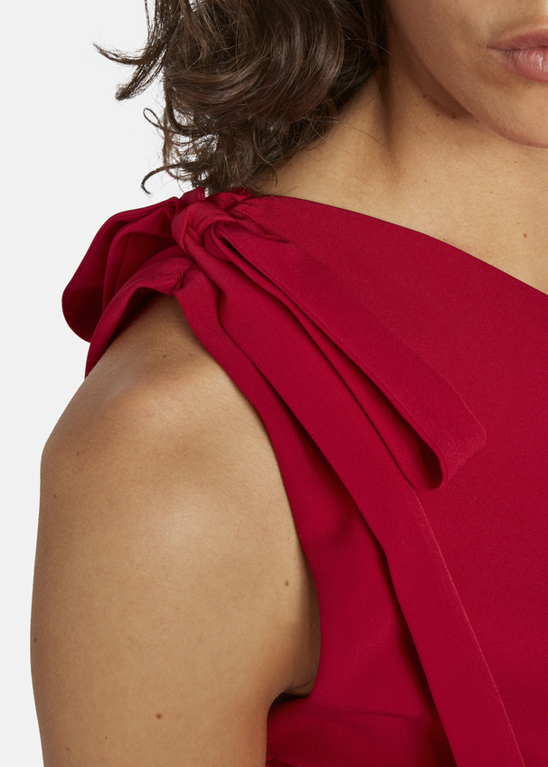 Asymmetrical jumpsuit with shoulder tie - AMOLIWA, Red 